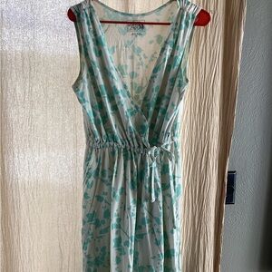 The North Face Green and White Floral Midi Dress